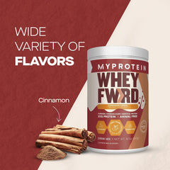 infographic showing environmental benefits of Whey Forward (reduced water and energy use)