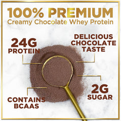 Whey protein powder scoop with BCAAs