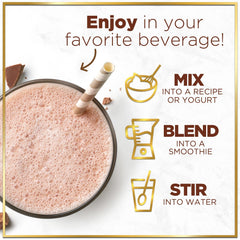 Ready-to-make chocolate whey protein shake