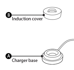White front view of charger base
