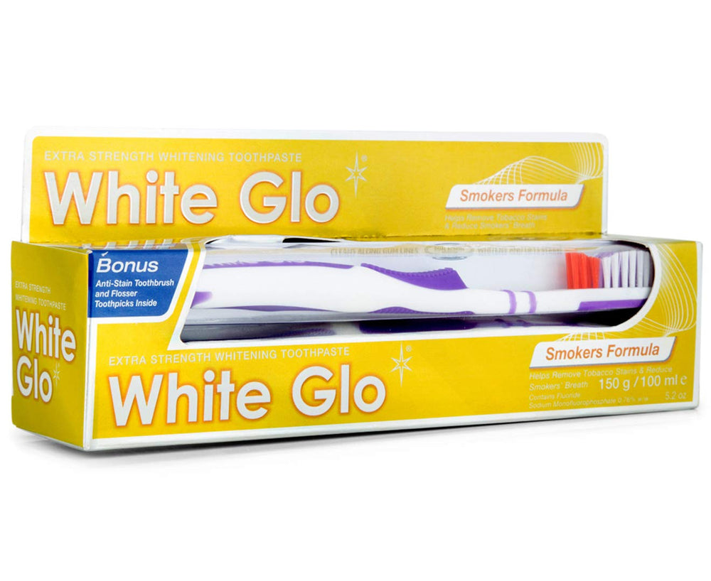 White Glo Smokers Formula Whitening Toothpaste packaging 100ml