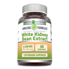 Amazing Formulas White Kidney Bean Extract 6500mg bottle - front view