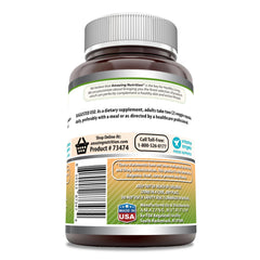 Serving information showing 60 servings per bottle (2 capsules per serving)