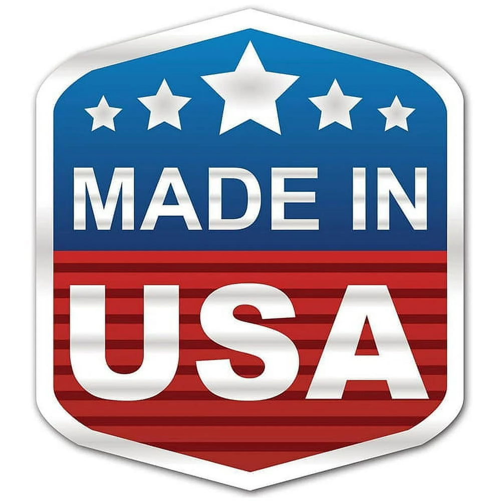 Proudly made in the USA label on the bottle