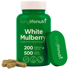 White Mulberry Leaf Extract 500mg bottle with label