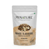 Front view of White Turmeric Powder by mi nature 227g