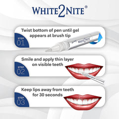 Before and after whitening with White2nite