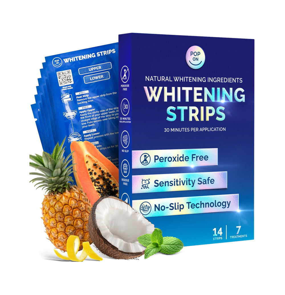 Whitening strips for sensitive teeth with mint coconut formula (14 count)