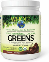 Whole Earth & Sea Organic Fermented Greens chocolate flavor 15.5 oz packaging