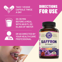 WHOLE WORLD WELLNESS saffron supplement packaging front conveys premium mood support