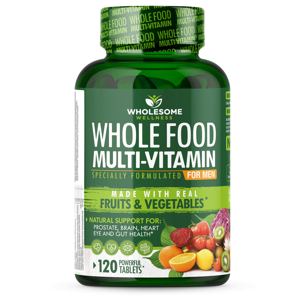 Wholesome Wellness Men's Whole Food Multivitamin bottle
