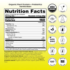 Wholier Organic Plant Protein tub inviting convenient clean protein
