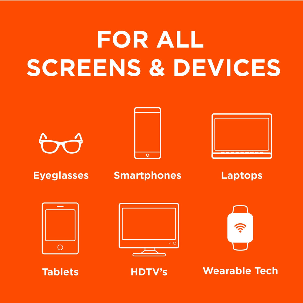 Pocket-sized travel-friendly screen cleaner in hand