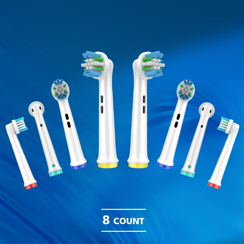 Whuppsi 8-pack replacement heads for Oral-B Braun handles