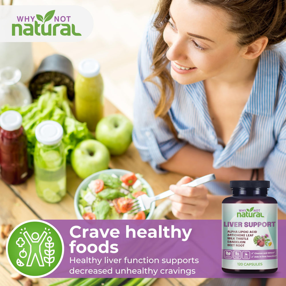 Product box packaging with Why Not Natural Liver Health Formula