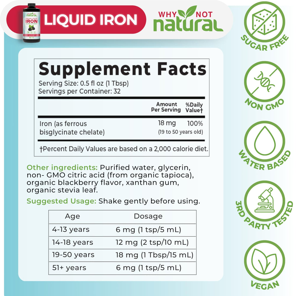 Person holding liquid iron bottle for daily wellness