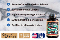 Omega-3 DHA and EPA from wild Alaskan salmon oil