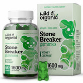 Wild & Organic Chanca Piedra gummies bottle-front showing kidney and gallbladder support.