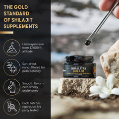 Wild-crafted Himalayan Shilajit from high-altitude region