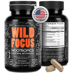 Wild Focus bottle with 60 capsules