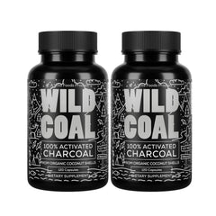 Wild Foods Activated Charcoal Capsules bottle front view
