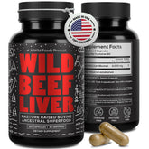 Front view of Wild Foods Beef Liver Capsules bottle