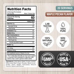 Wild Foods beef protein bottle pour captures an easy post-workout shake.
