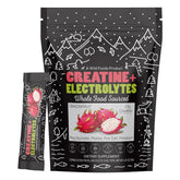 Front view of Wild Foods Creatine & Electrolytes Dragonfruit packets