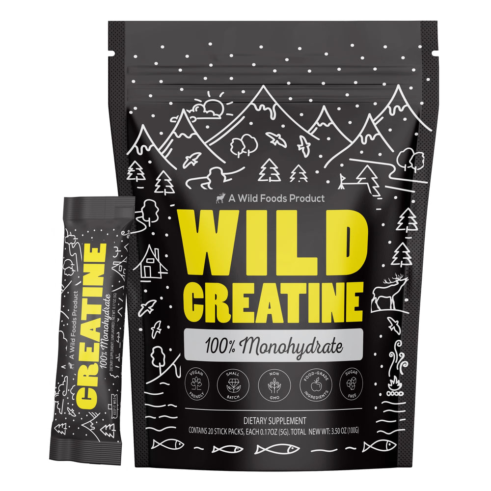 Hero image: Wild Foods Creatine Monohydrate 5g stick packets