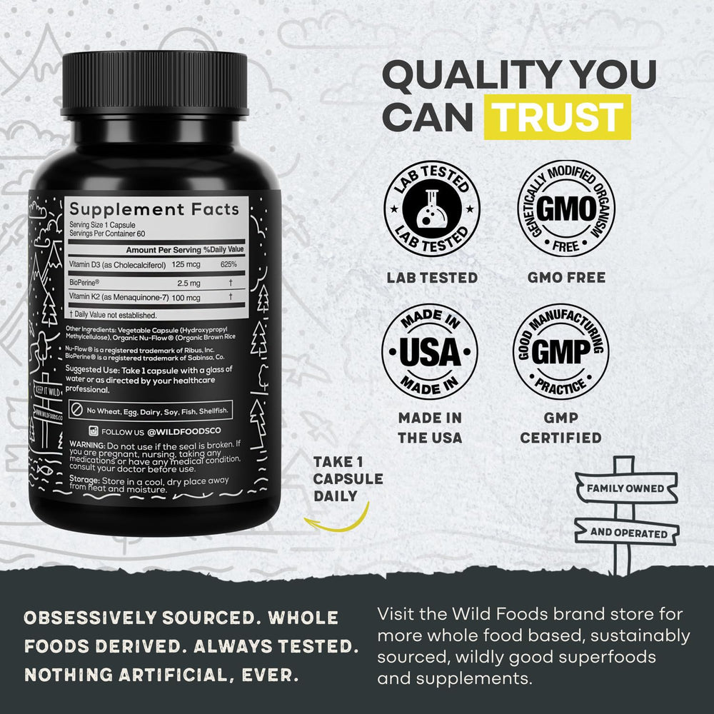 Supplement facts and ingredients on the label