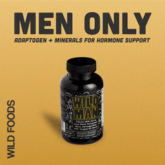Lifestyle scene showing Wild Foods Herbal Stack for Man on a clean surface