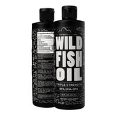 Front view of Wild Foods Lemon Omega-3 Liquid Fish Oil bottle (16 oz, 2-pack)