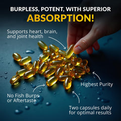 Nutrition facts panel for Wild Foods Omega-3 Fish Oil