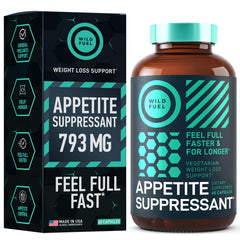 Wild Fuel appetite suppressant bottle packaging highlighting convenient daily use for cravings control.