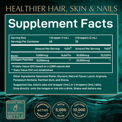 Back label showing directions and ingredients