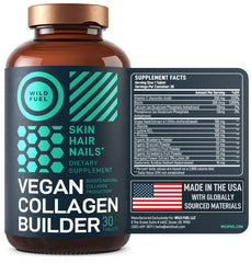 Front label showcasing vegan collagen booster
