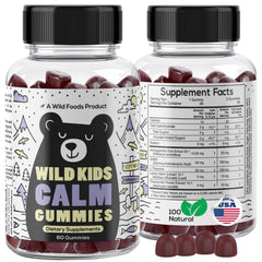 Wild Kids Calm Gummies bottle – berry flavor