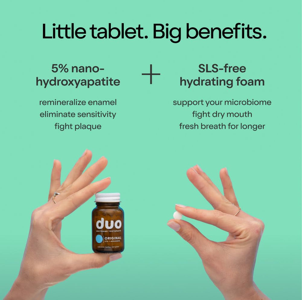 Wild mint and sage flavor toothpaste tablets