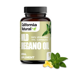 Wild oregano oil vegetarian soft capsules with 70% carvacrol — 90-count package