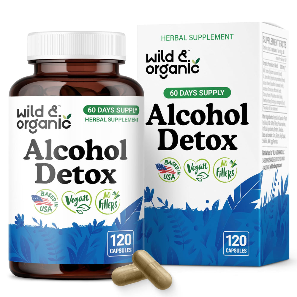 Wild & Organic Alcohol Detox Capsules bottle - 120 count