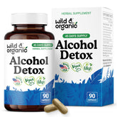 Product label for Wild & Organic Alcohol Detox Capsules