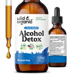 Wild & Organic Alcohol Detox Drops bottle and label