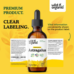 Lifestyle shot of astragalus tincture on a kitchen counter