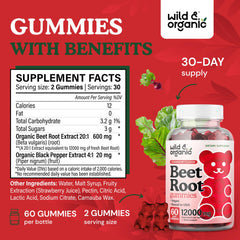 Wild & Organic Beet Root Gummies packaging close-up