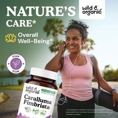 Front view of Wild & Organic Caralluma Fimbriata capsules bottle
