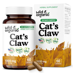 Wild & Organic Cat's Claw 1000 mg capsules bottle