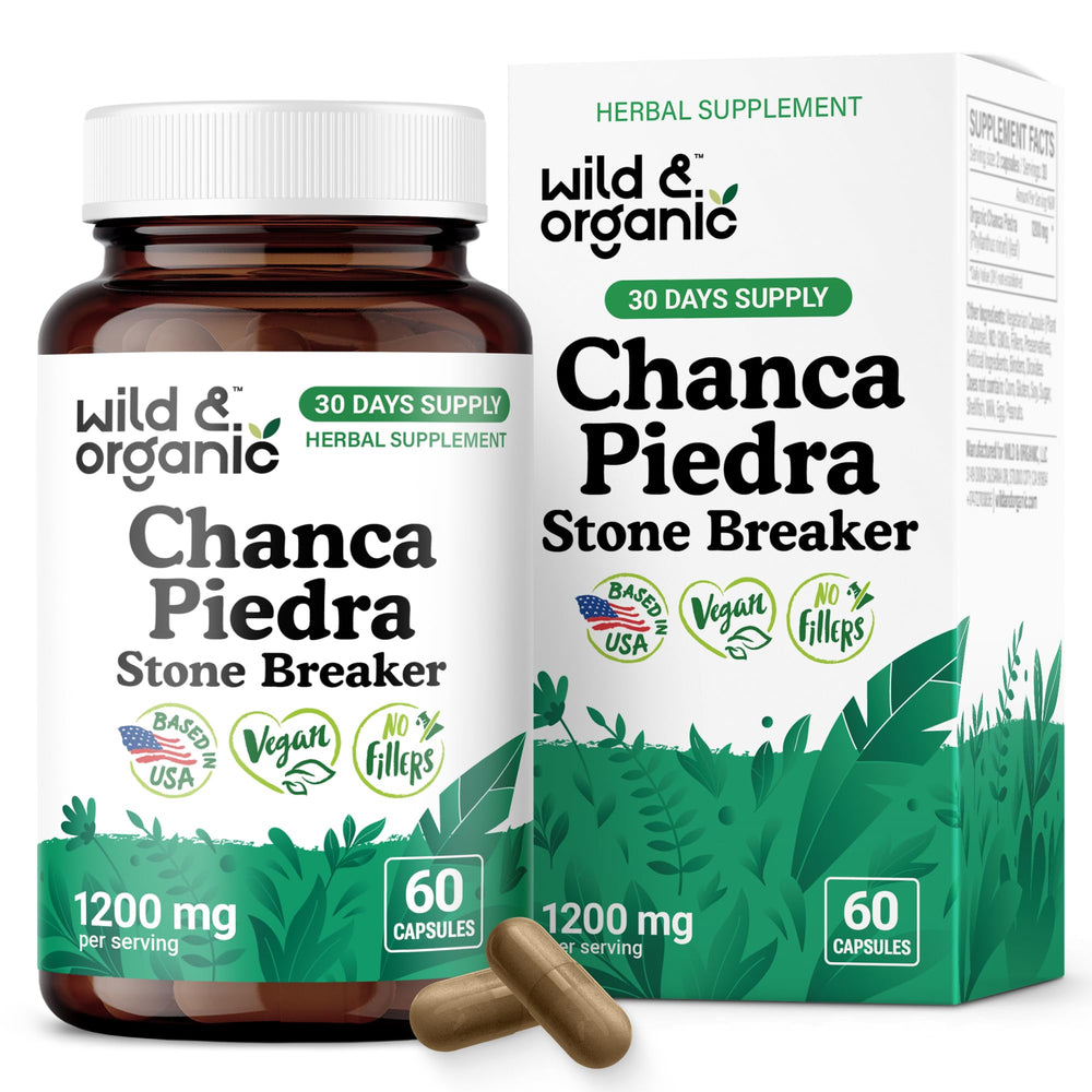 Wild & Organic Chanca Piedra 1200 mg capsules — product hero image