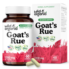 Wild & Organic Goat's Rue Capsules bottle with label visible