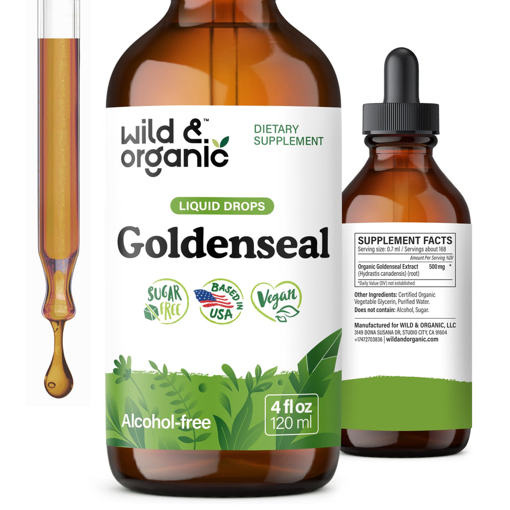 Wild & Organic Goldenseal Tincture 4 oz bottle