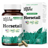 Wild & Organic Horsetail Herb Capsules bottle on white background